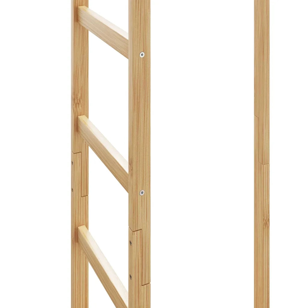 Appendiabiti con Ganci e Ripiani 38,5x30x156 cm in Bambù 4008918