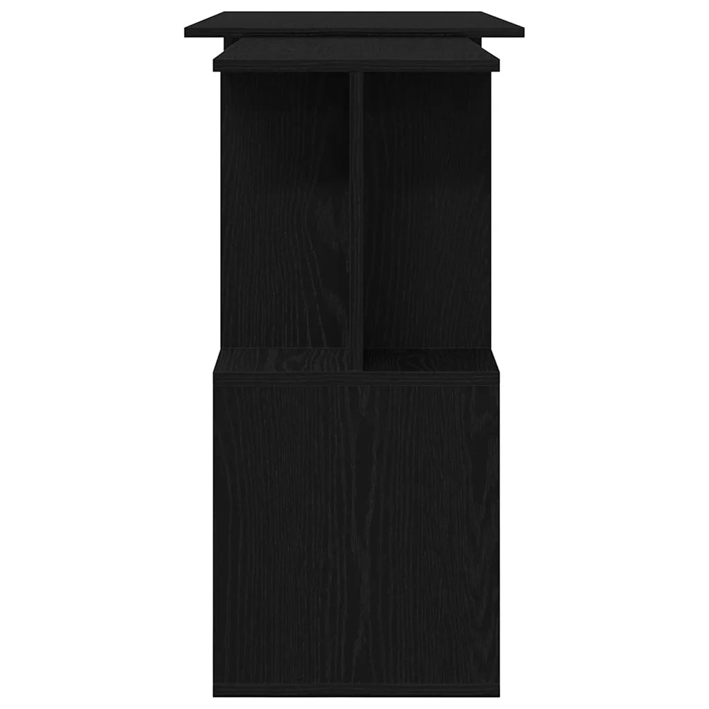 Scrivania Rovere Nero 200 x 50 x 76 cm Legno multistrato 862465