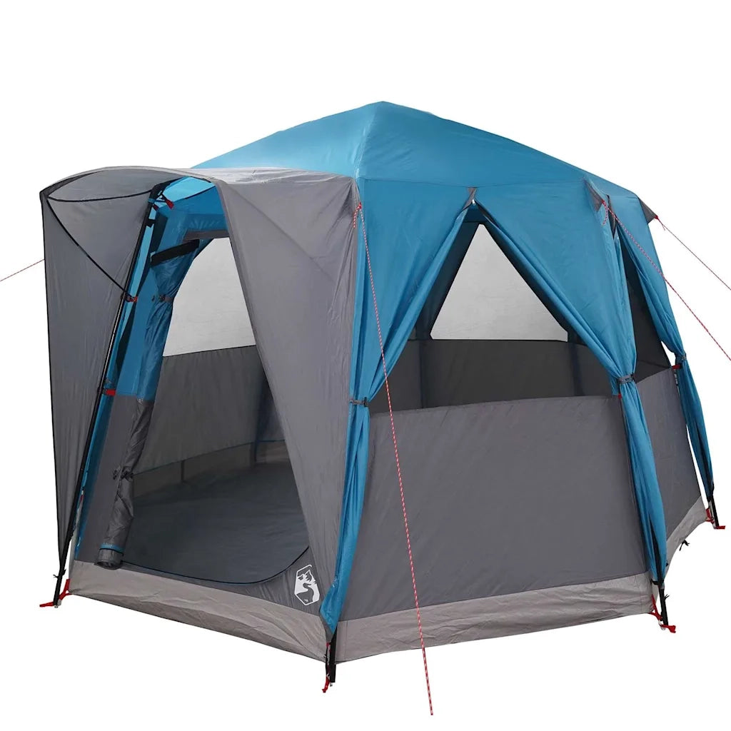 Tenda a cubo per 3 persone Blu e Grigio 320 x 320 x 203 cm
