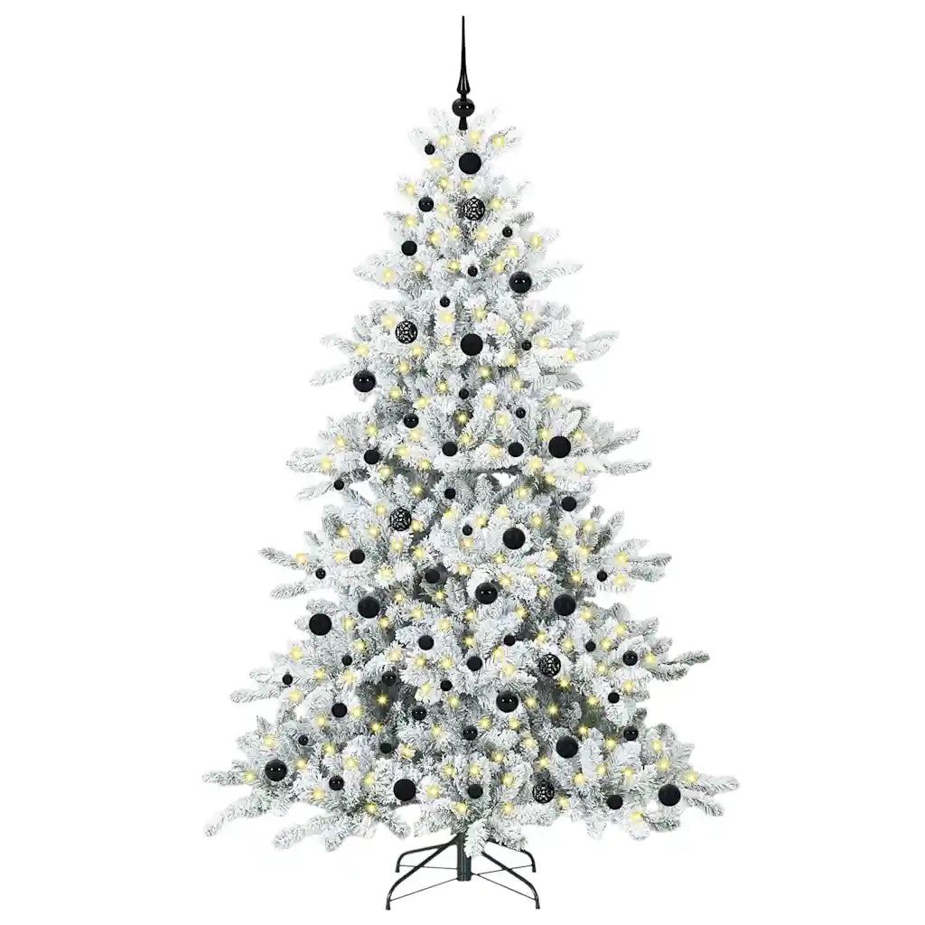 Albero di Natale | Decorazioni natalizie Artificiale con Rami Pieghevoli Bianco 210 cm