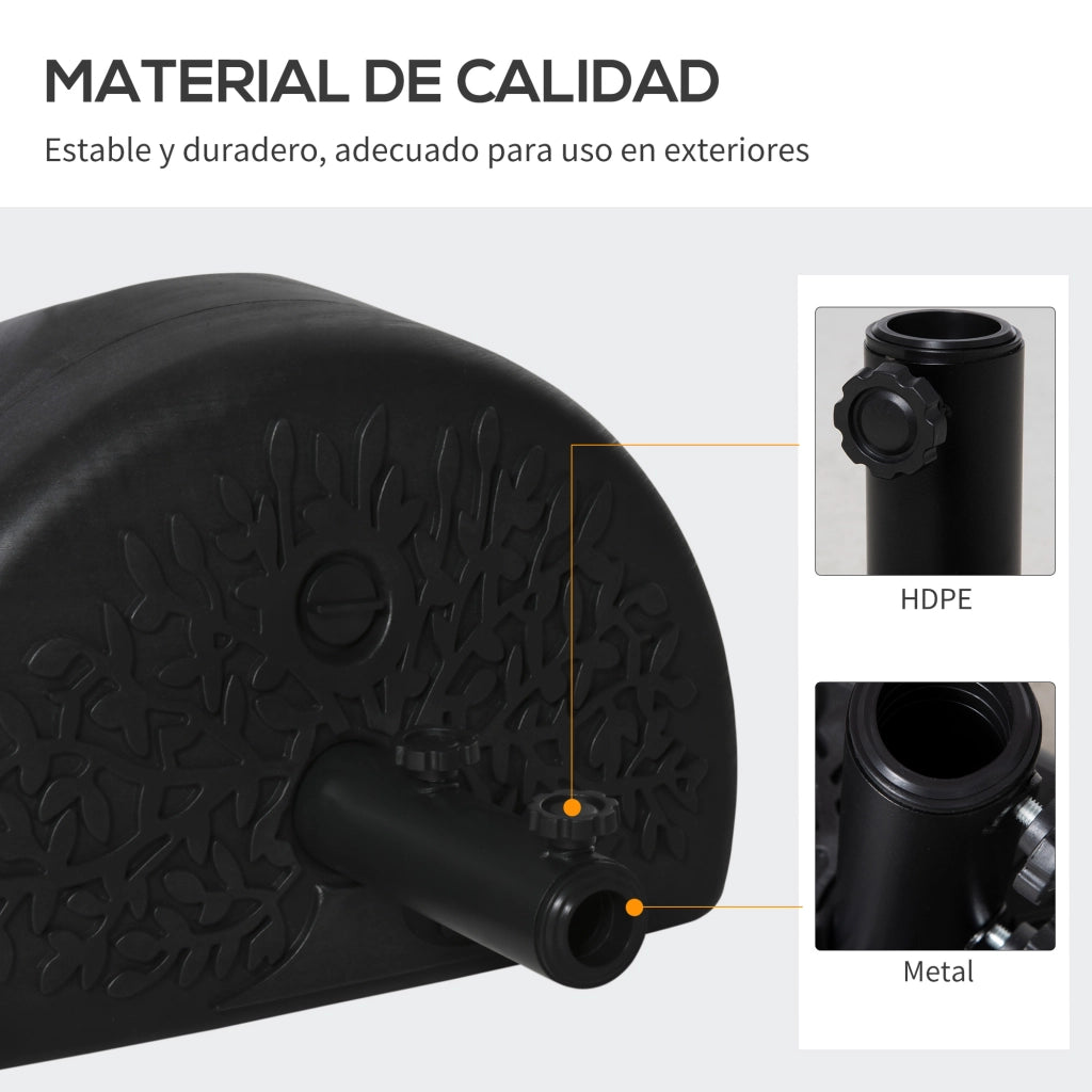 Supporto per Ombrellone Semicircolare ¨C Minimal ¨C Nero