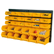 Kit Contenitori 32 pz con Pannelli a Parete Giallo e Nero 151832