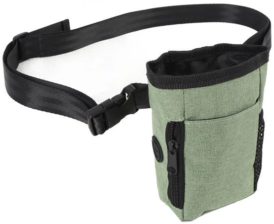 Borsa per cibo per cani in oxford resistentente - Dispensatore per cibo secco - Spazio di stoccaggio pratico - Ideale per allenamento - Escursioni - 16,5 cm di altezza - Borsa per cani