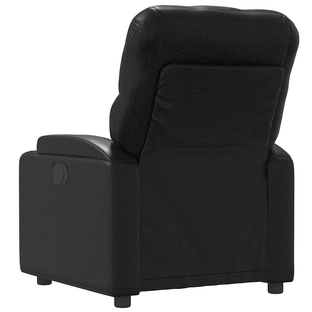 Poltrona Massaggiante | Sedia Relax Reclinabile Nera in Similpelle