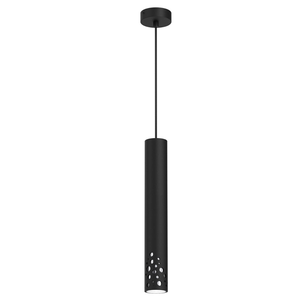 Lampada a sospensione Luminex Altro Buble nera GU10 Ø8cm
