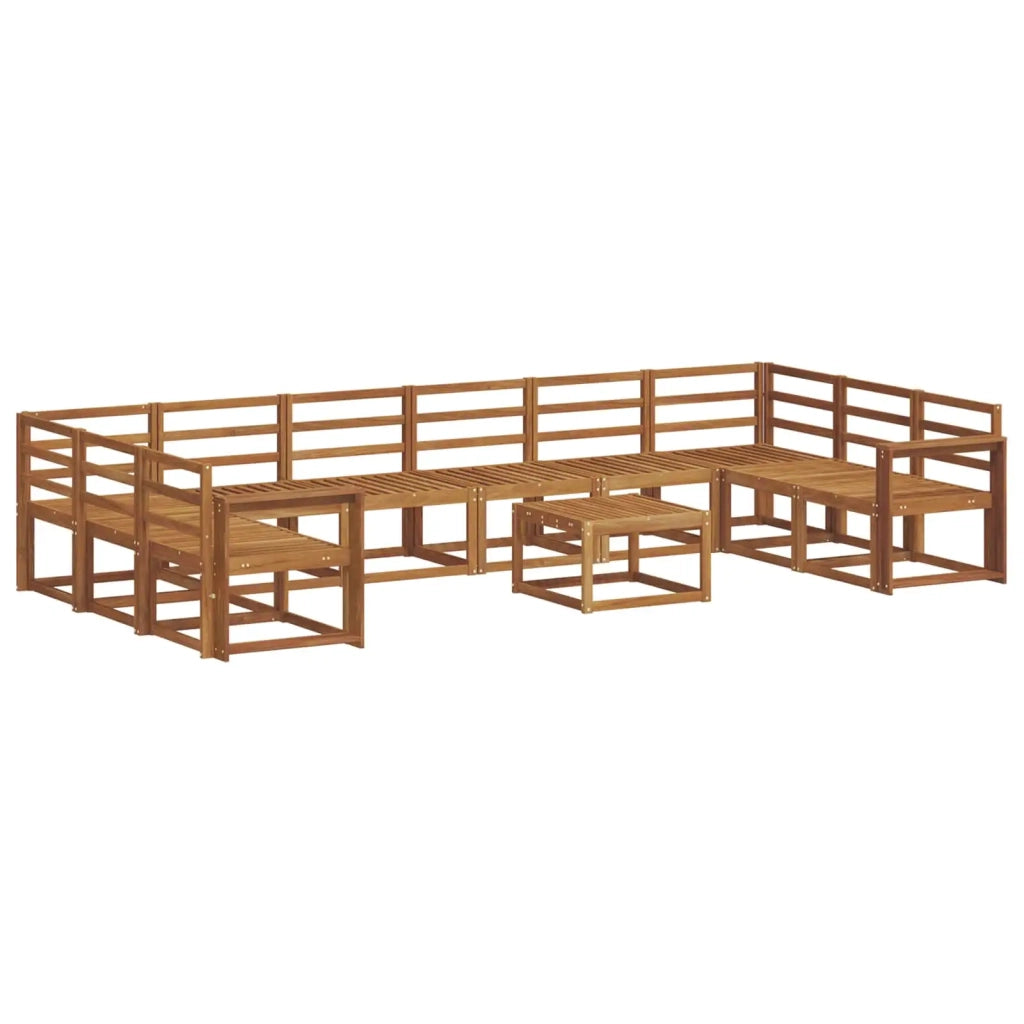 Set di divani da esterno 11 pcs Naturale