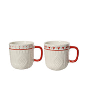 Mug in ceramica goffrata ass h9,3cm