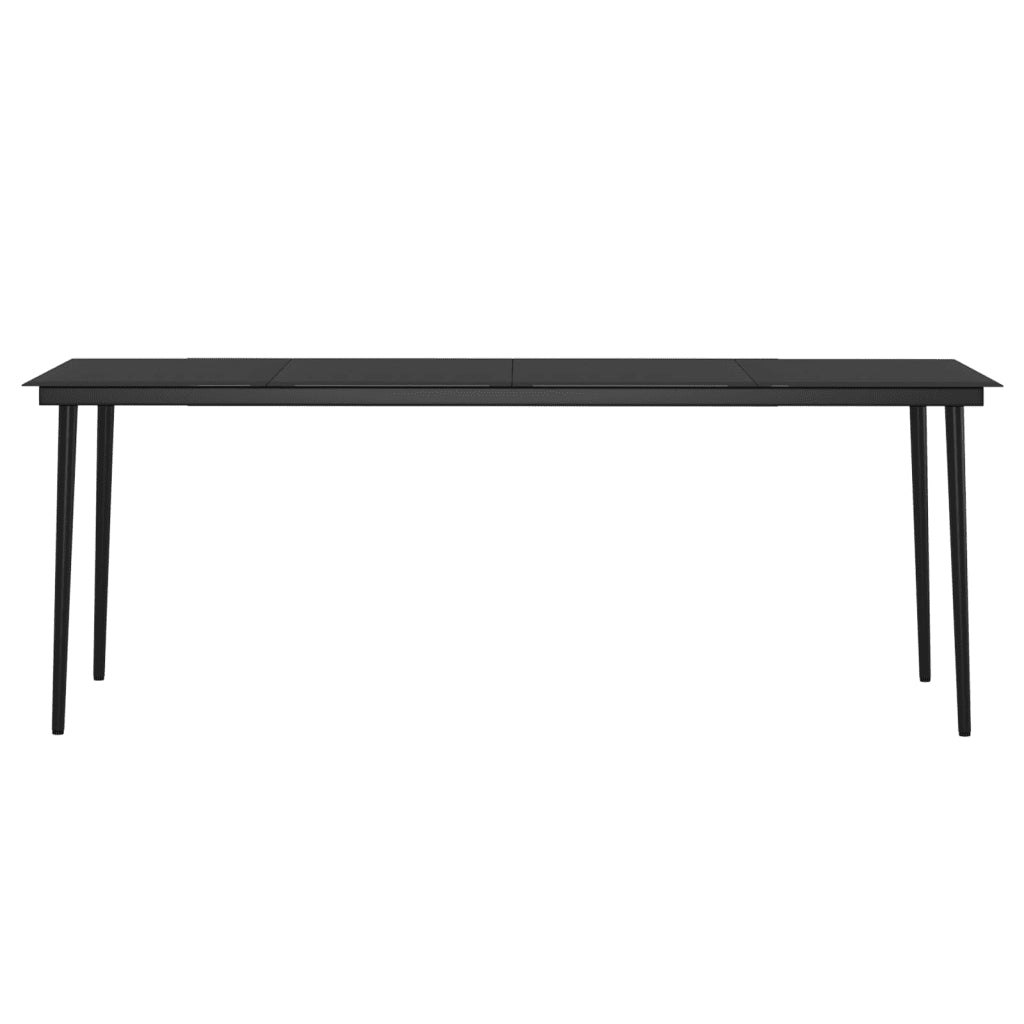 Set da Pranzo per Giardino 9 pz con Cuscini Grigio e Nero 3099316