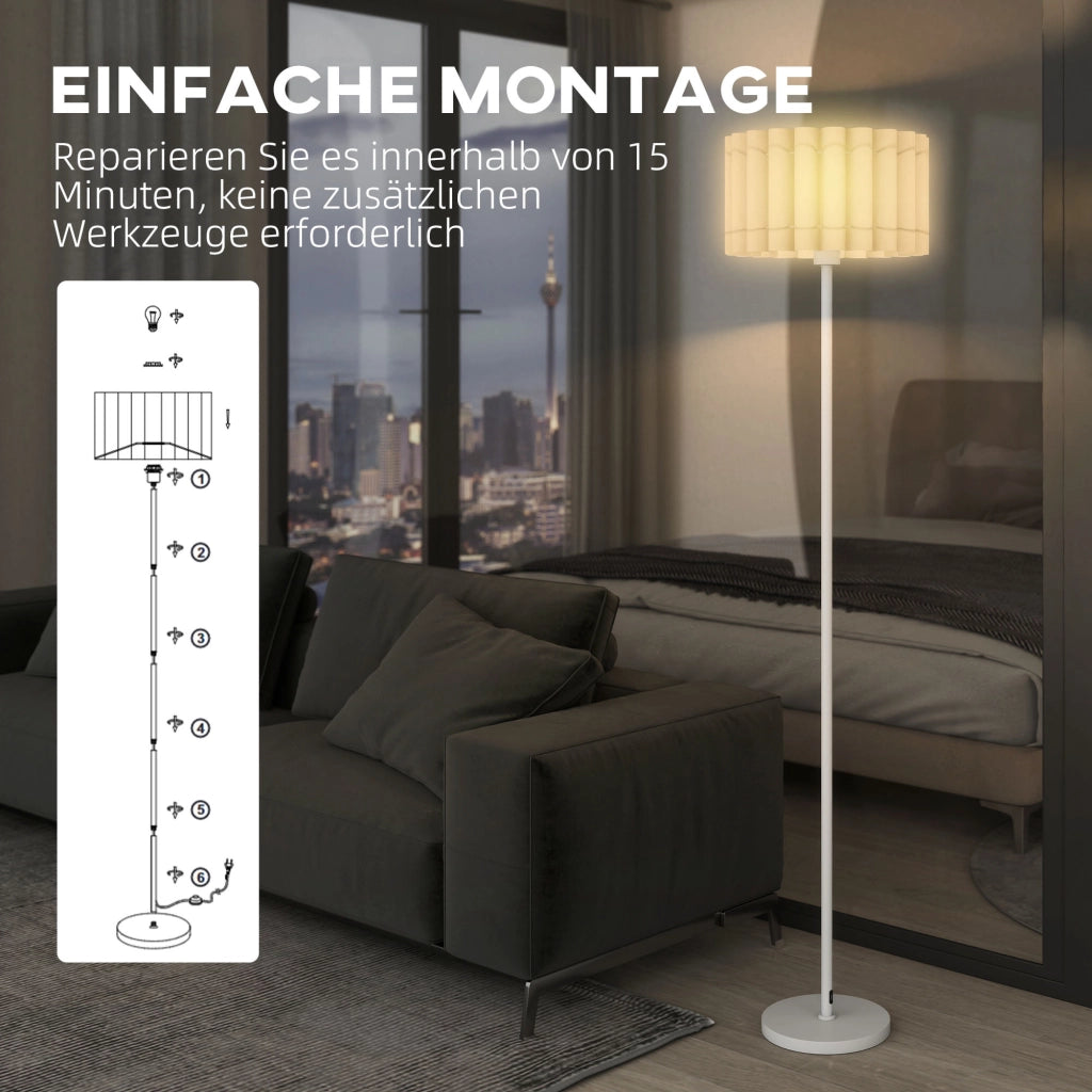 Lampada da terra stile retr¨° ¨C zephmum ¨C bianco