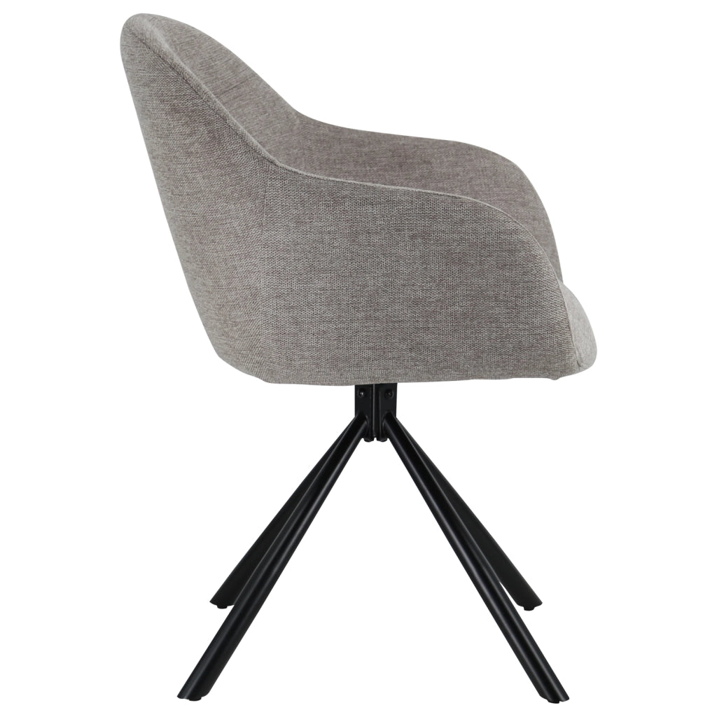 Set di 2 sedie in tessuto grigio SAFFI