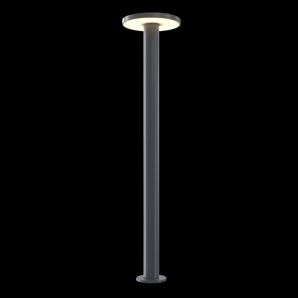 Lampada Da Terra Moderna Da Esterno Metallo Grafite Luce Led 12W Ip65