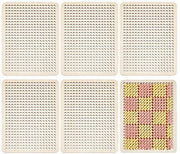 Pannelli da cucito in legno, rettangolari, leggeri e sostenibili, 6 pezzi, 85x65mm, 3mm di spessore