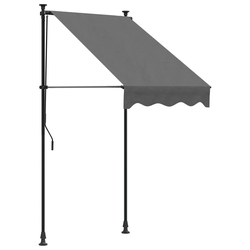 Tenda da Sole | Tenda parasole Retrattile Antracite 100x150 cm Tessuto e Acciaio