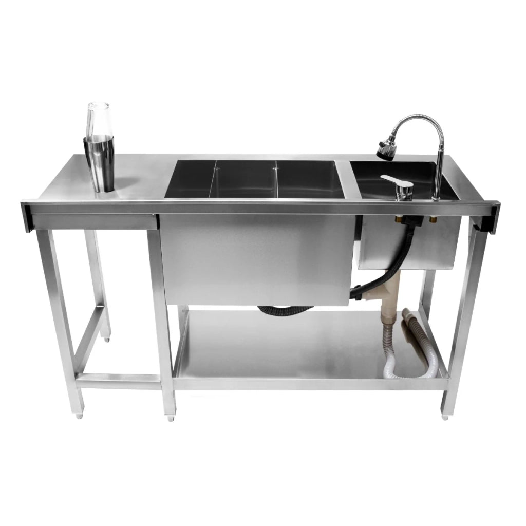 Cocktail Station Barman Postazione Bar Bancone Barman Pozzetto Ghiaccio Lavello