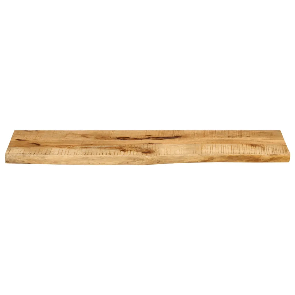 Piano Tavolo 120x30x2,5 cm Bordi Vivi Legno di Mango Grezzo 370338