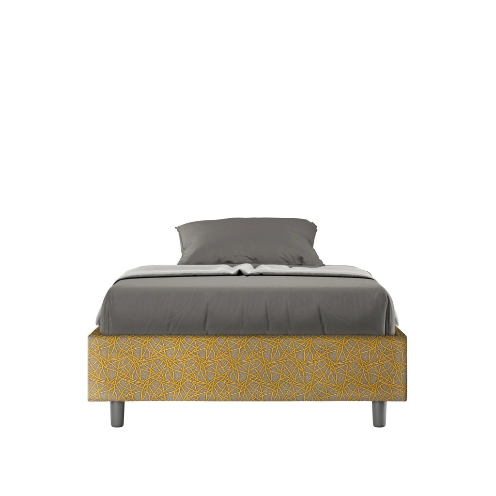 Letto 1 Piazza e Mezzo Sommier 120x190 cm Senza Rete Azelia Era 06 Giallo