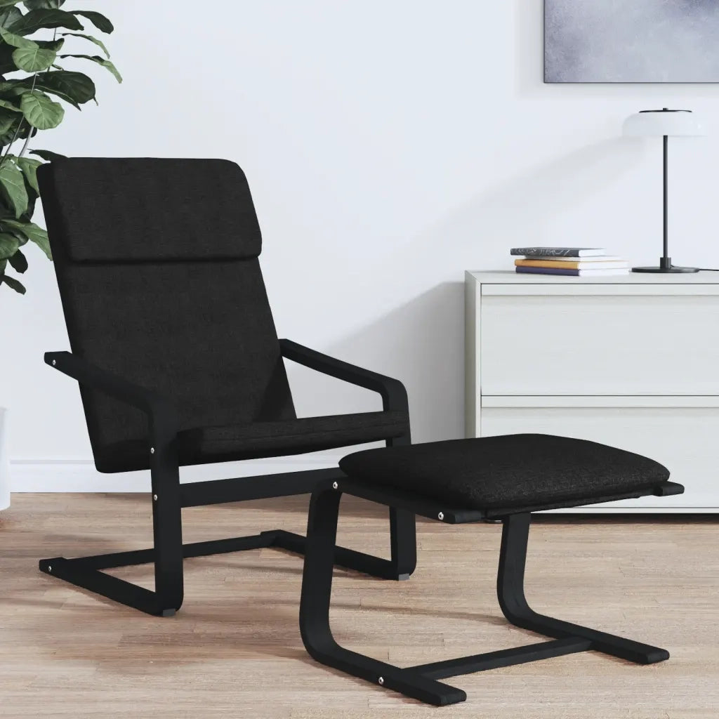 Sedia Relax Nera in Tessuto 351058