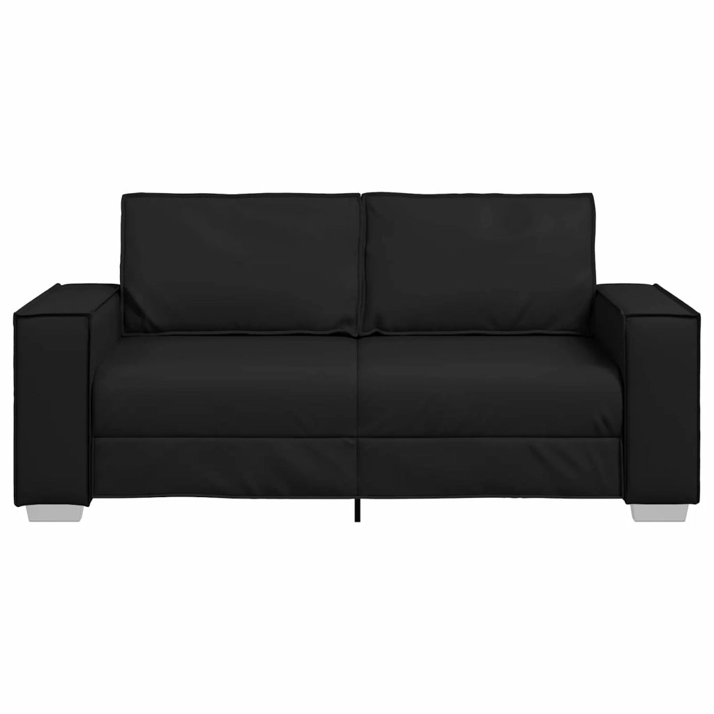 Divano a due posti Nero 180 cm Pelle Sintetica 4105056