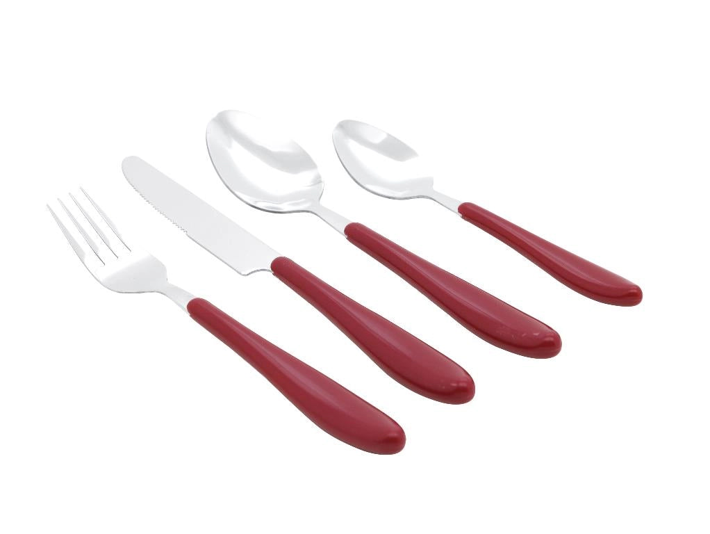 Servizio di Posate da Tavola Madeira Burgundy 24 Pezzi