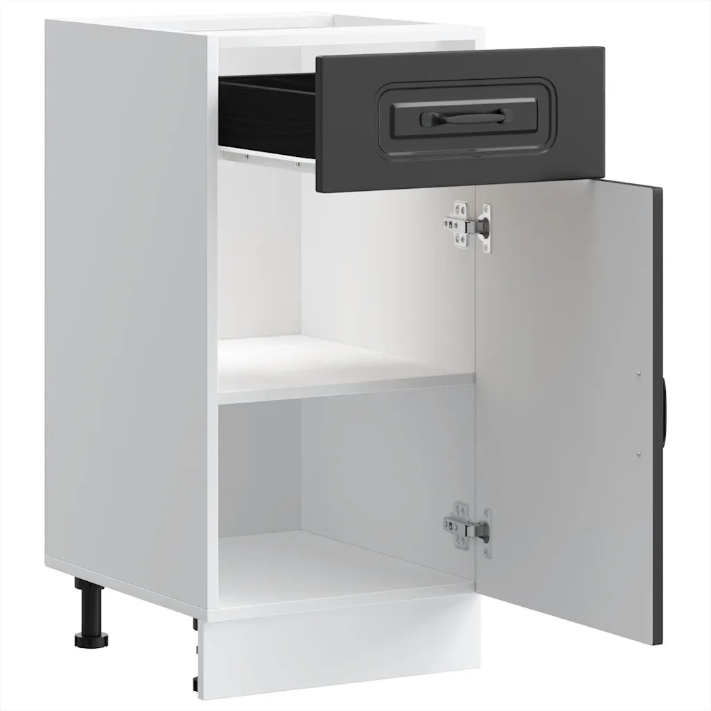 Base da Cucina Kalmar Nero in Legno Multistrato 853468