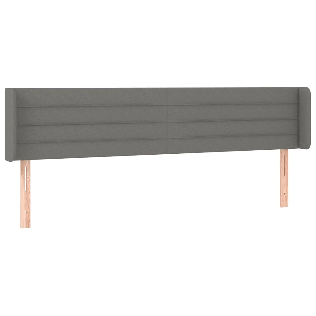 Testiera a LED-Testata con LED Grigio Scuro 203x16x78/88 cm in Tessuto 259888