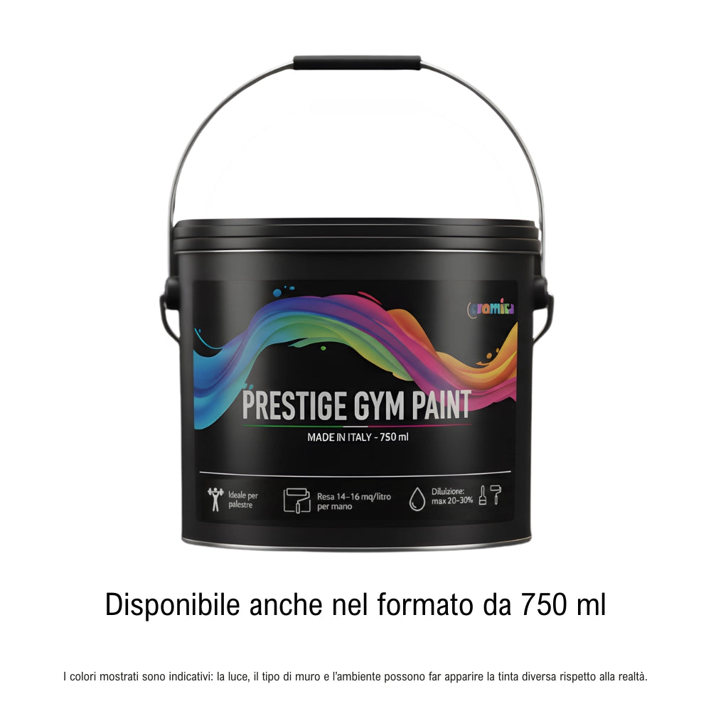 Pittura murale prestige gym paint blu profondo per palestre *** formato 2.5 lt, confezione 1