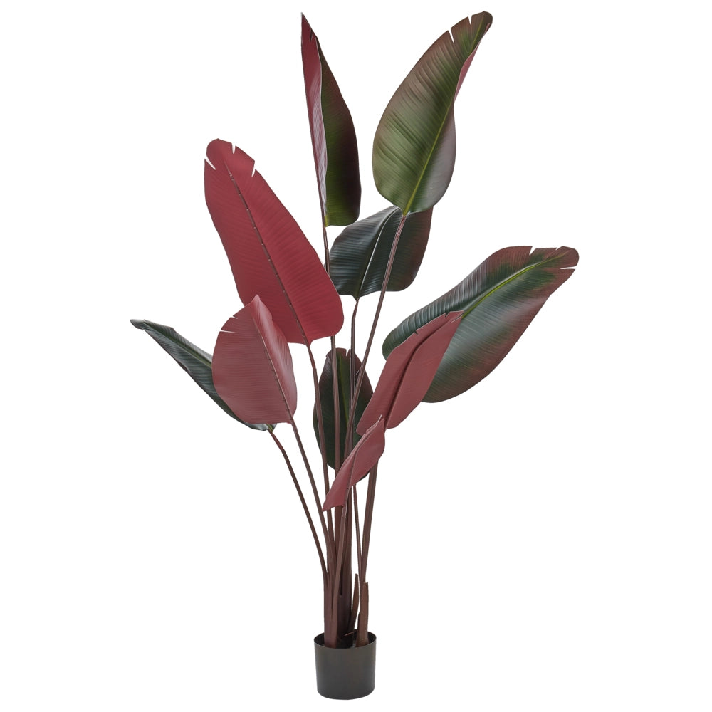 Pianta di banana artificiale in vaso verde e Nero sintetico 170 cm materiale decorativo accessorio per interni