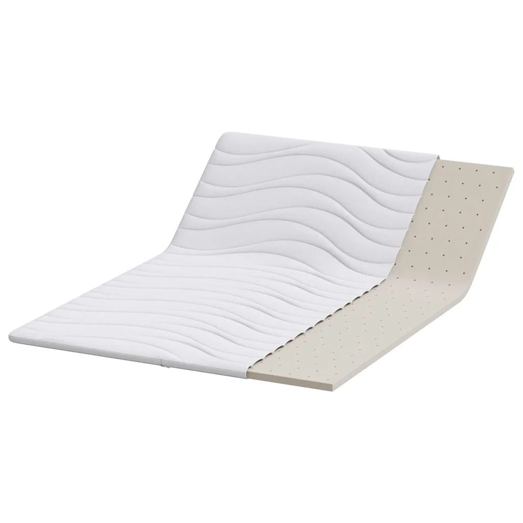 Topper per materasso Bianco 140 x 200 cm Tessuto a maglia 4106408