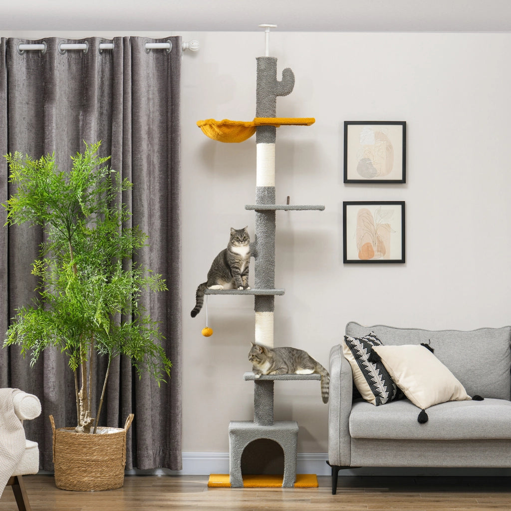 Albero per gatti ¨C Minimal ¨C grigio chiaro 275 cm