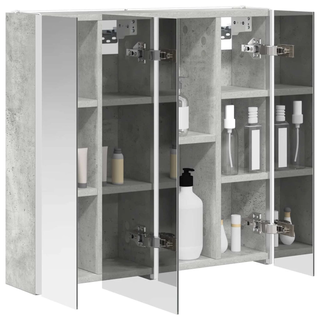Mobiletto per specchio da bagno Grigio cemento 889250