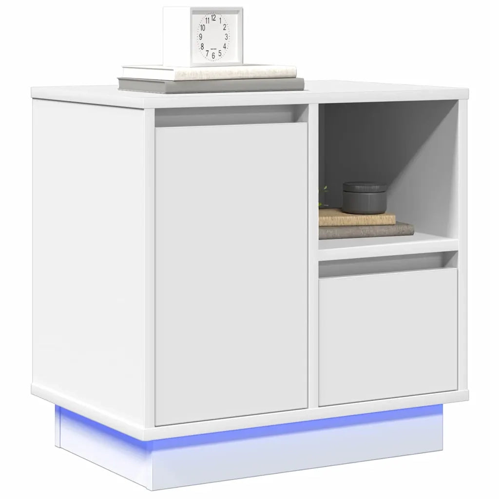 Armadio da Notte con cassetto 2 pcs Bianco 50 x 34,5 x 50 cm. 869579