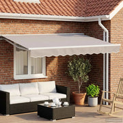 Cornice per Tenda Manuale con LED Bianco 3,5 x 2,5 m Alluminio 42024799
