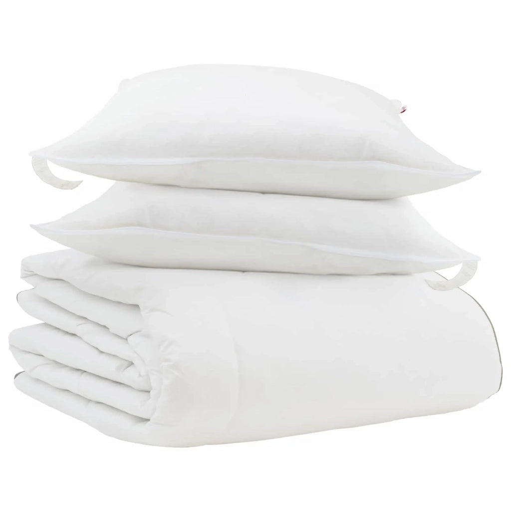 Duvet Invernale con cuscino 3 pcs Bianco Piuma d'anatra 3376900