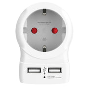Adattatore di rete Europa a 2 USB-A 4000W Bianco Skross