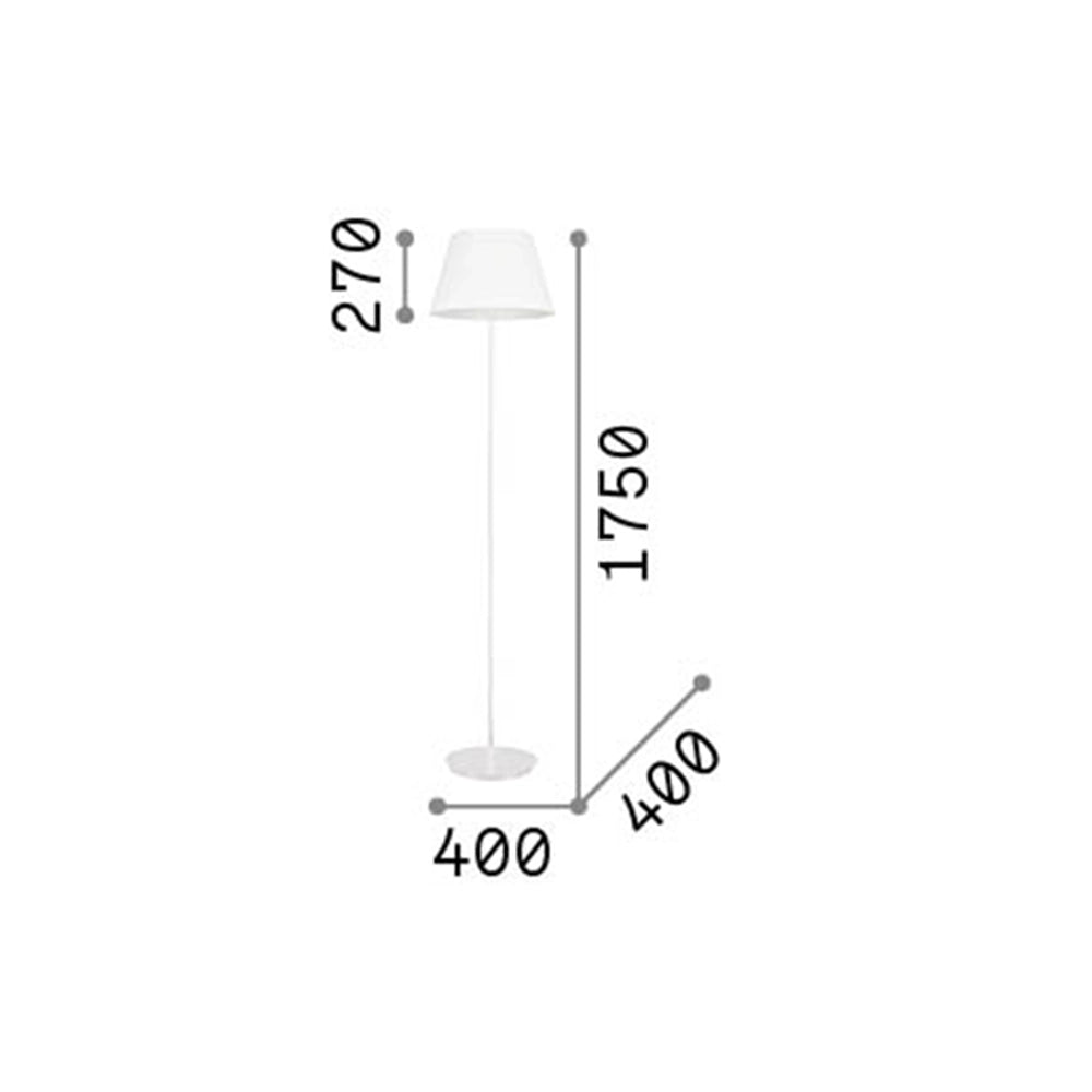 Piantana Moderna Cylinder Metallo Bianco 2 Luci E27