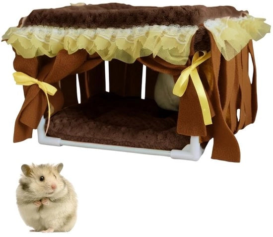 Sostegno per gabbia per cavia confortevole - Casa per animali - Letto per animali - Materiale in piuma - Struttura robusta
