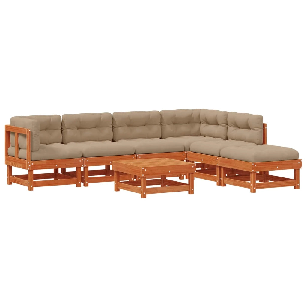 Set Lounge da Giardino 7 pcs Marrone Cerato 3418071