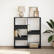 Libreria Divisorio-Scaffale per Libri-Mobile di Stoccaggio Nero 100x33x115 cm