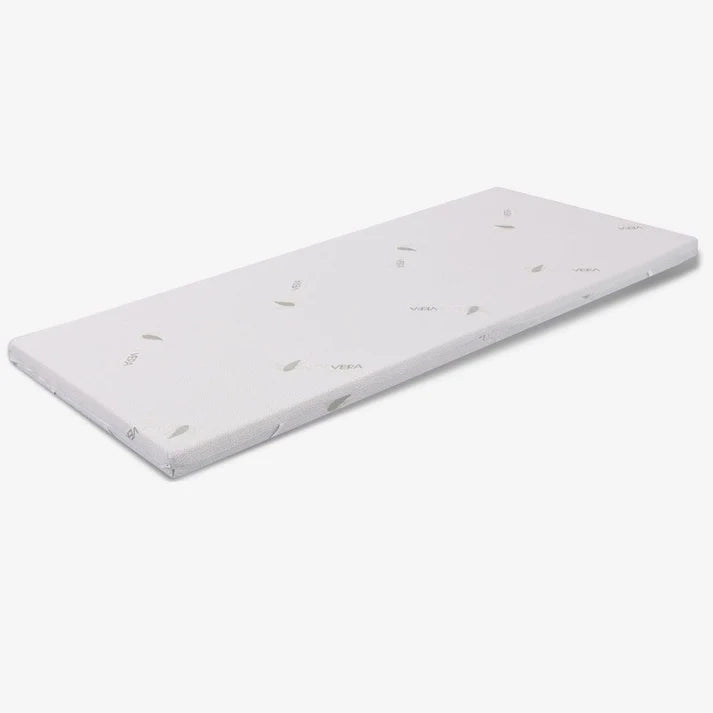 Topper 80x190 cm per materasso in MemoryFoam - alto 3 cm, sfoderabile, tessuto AloeVera | Correttore H3
