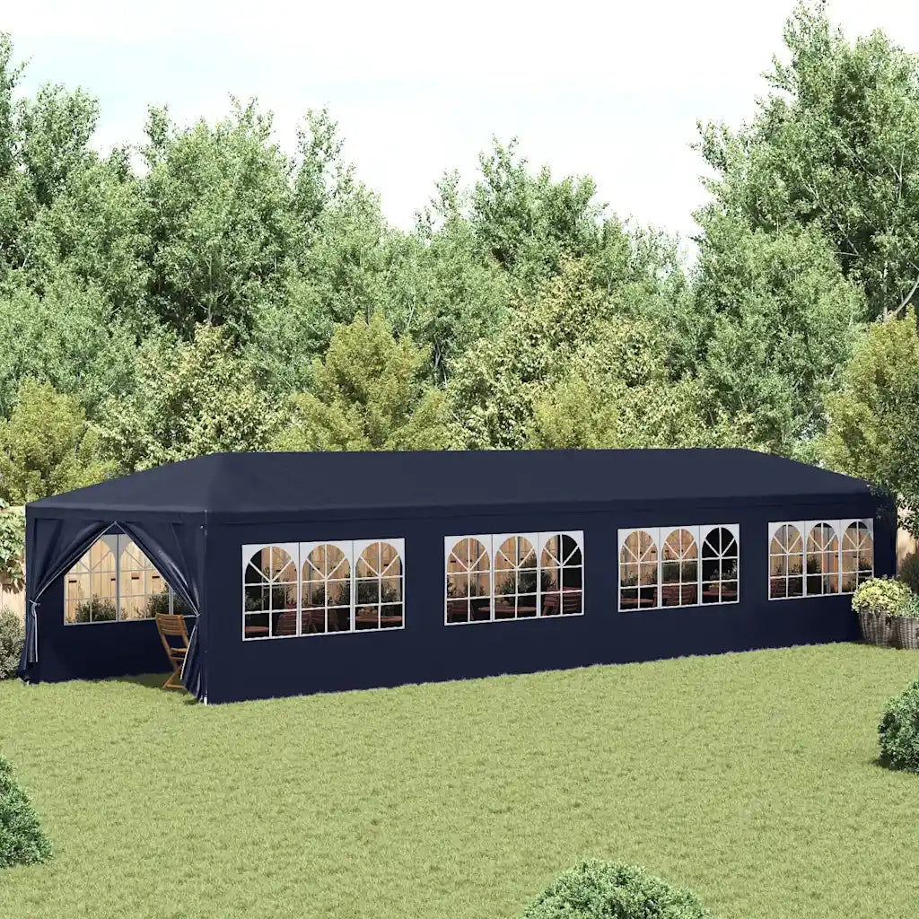 Gazebo | Pergolato da Giardino 3x12 m Blu