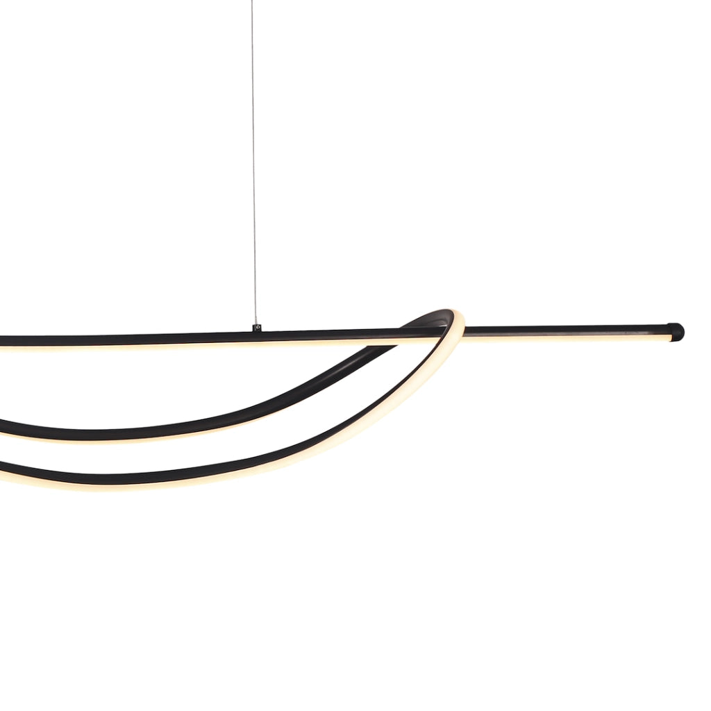 Lampada sospensione Milagro AMBAR nera LED 35W 4000K