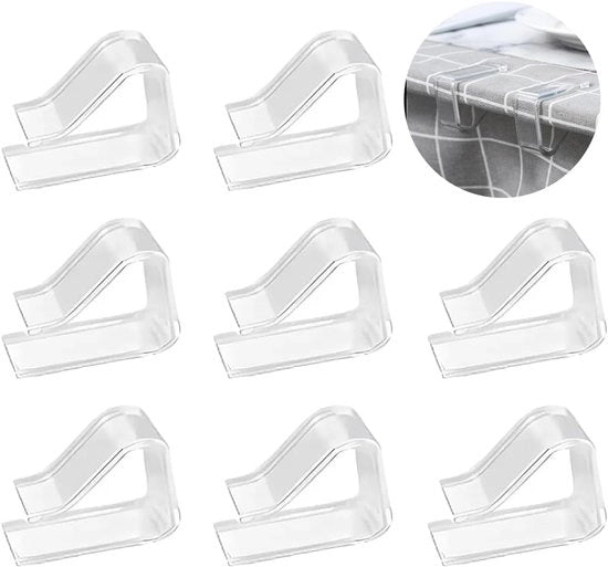Tappetini per tavolo in plastica - Ideali per feste - 8 pezzi - Translucidi