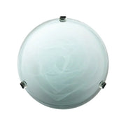 Duna plafoniera D.30 alabastro bianco ganci cromo