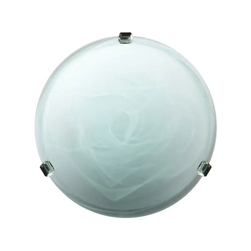Duna plafoniera D.30 alabastro bianco ganci cromo