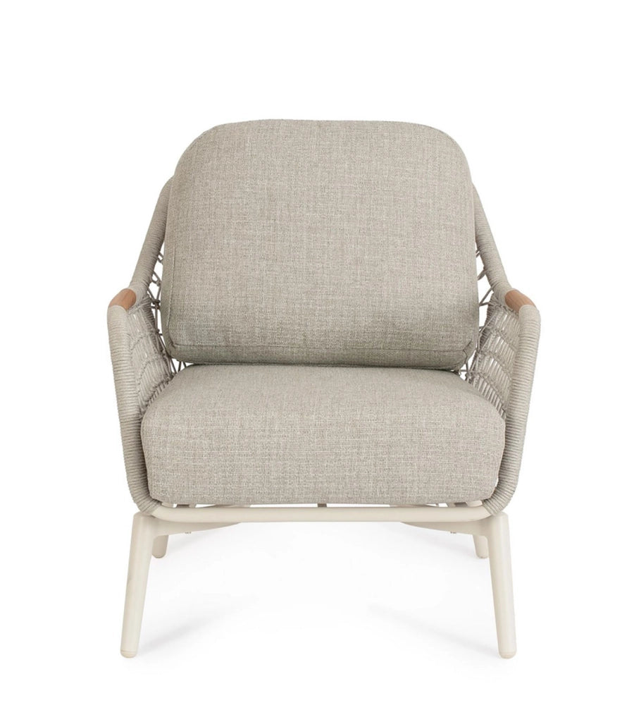 Poltrona da Giardino con Cuscini 75x98x85h cm in Alluminio e PP Eulero Pelican