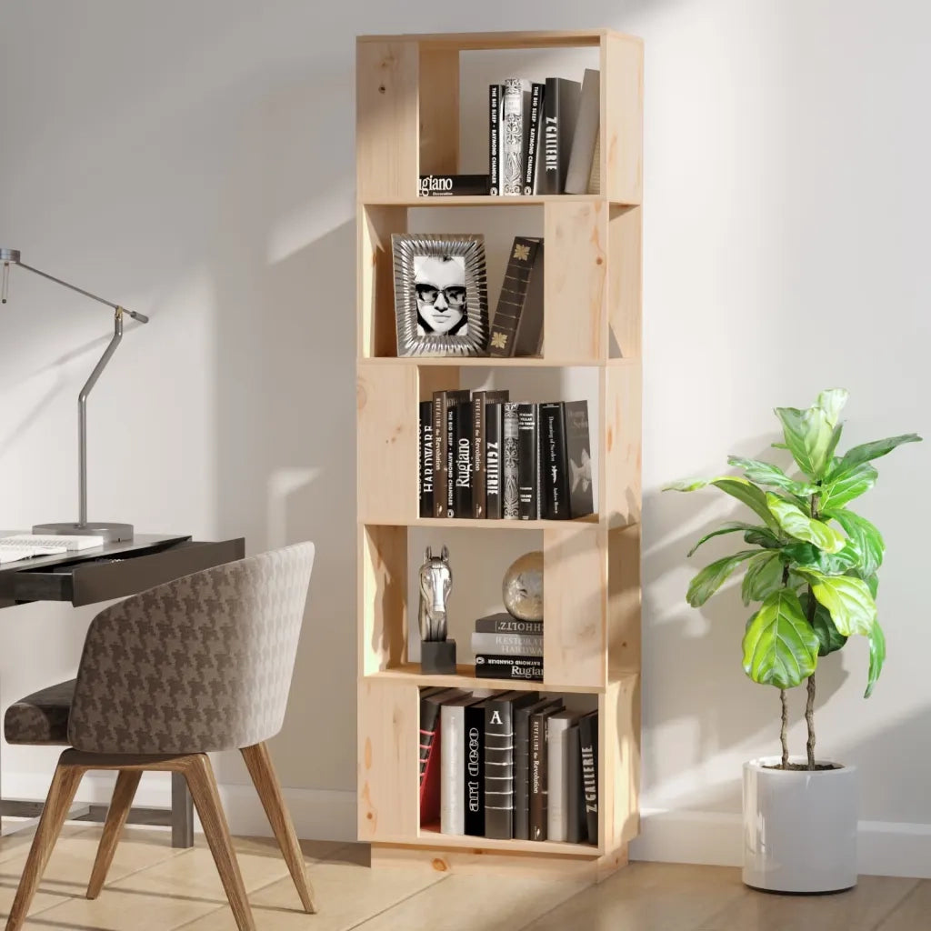Libreria/Divisorio 51x25x163,5 cm Legno Massello di Pino 814044