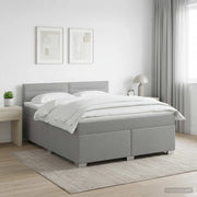Letto box spring con materasso Grigio Chiaro 140 x 200 cm 3450488