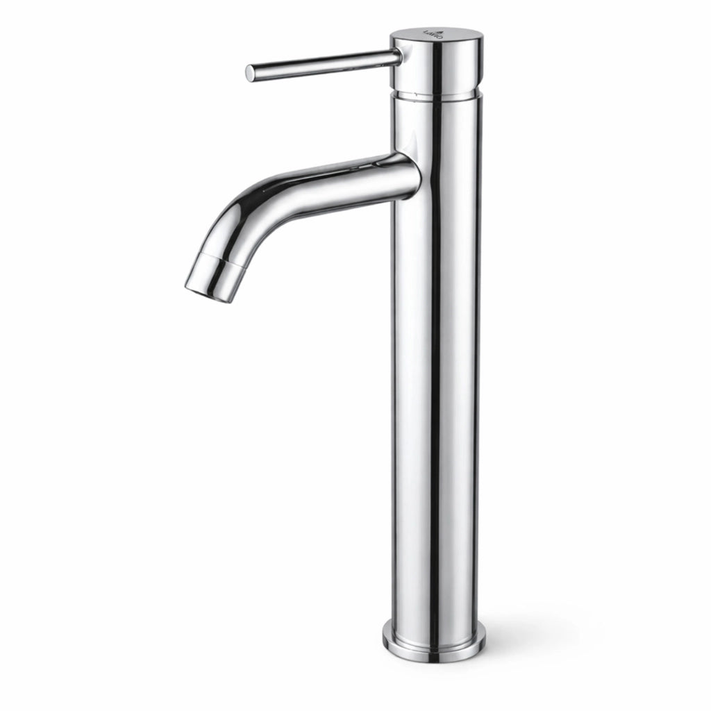 Rubinetto lavabo alto da appoggio miscelatore bagno cromato VERTI