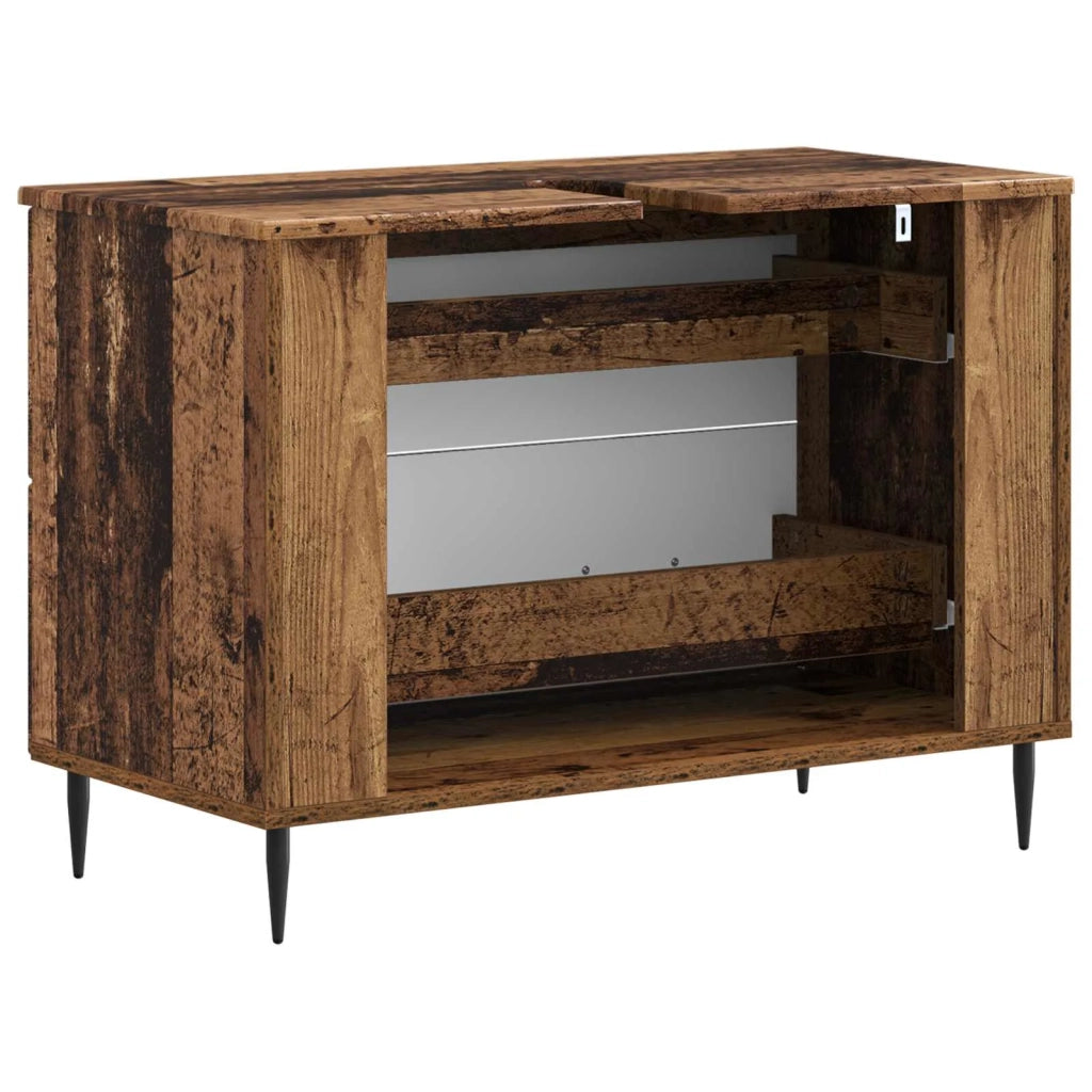 Armadio per Lavabo da Bagno HAARLEM Legno antico 896803