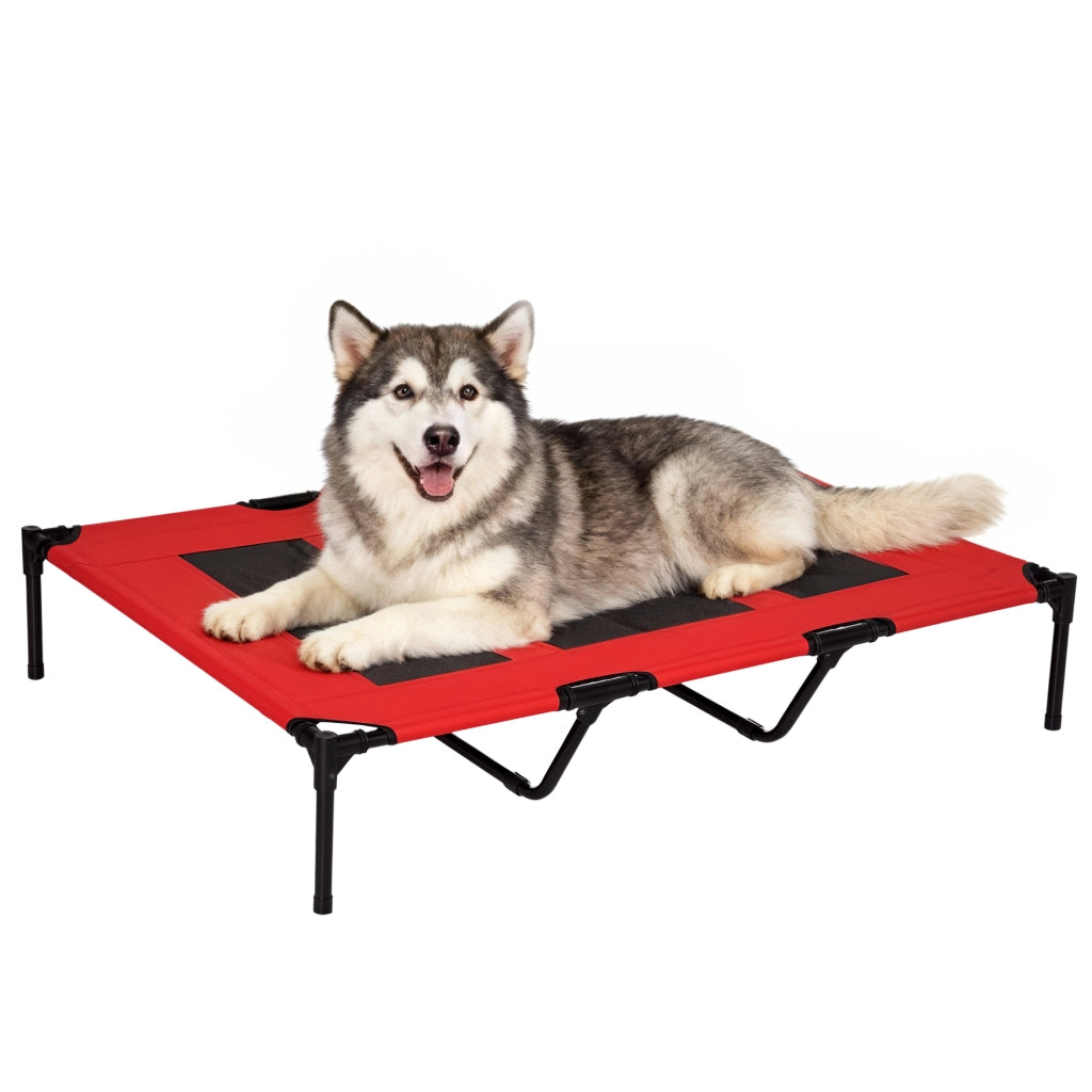 Lettino rialzato per cani e gatti ¨C Xylo ¨C 122x92x23 cm rosso